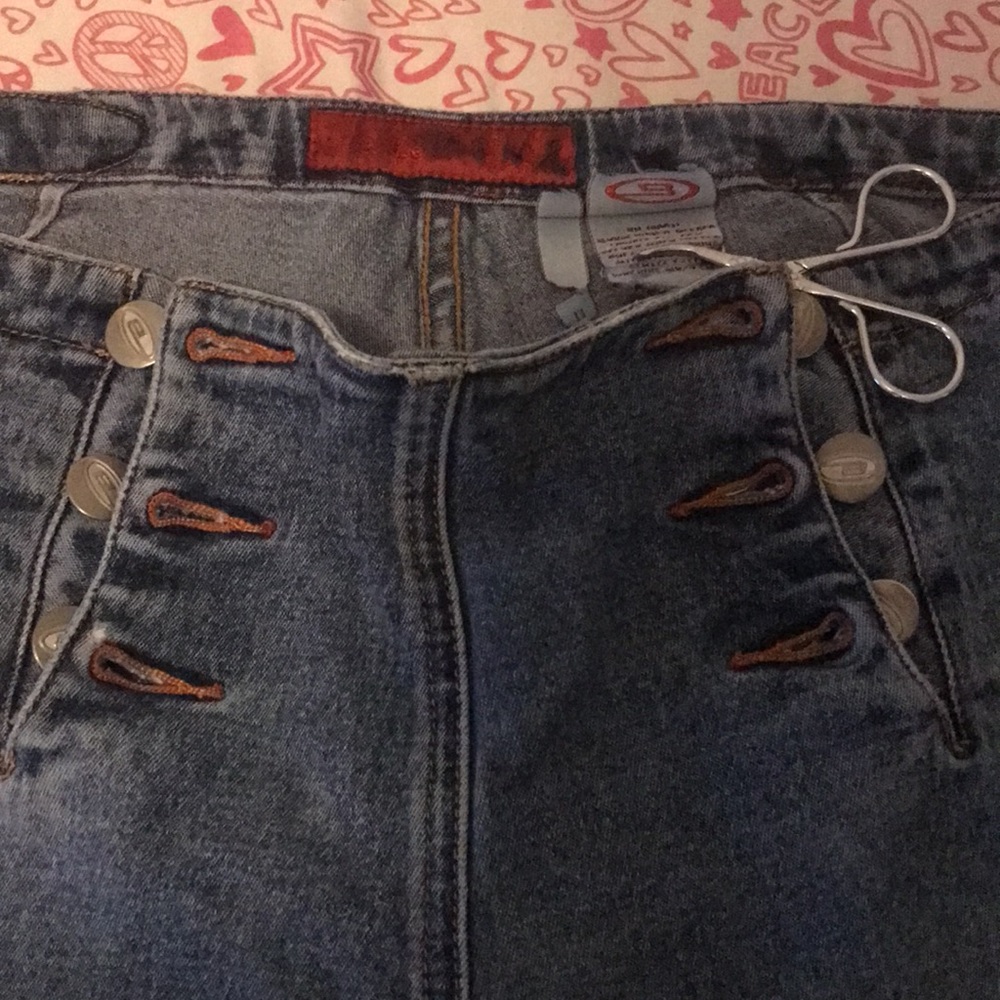 Vintage Navy Style Bongo Flare Bottom Jeans 11 - Picture 6 of 15